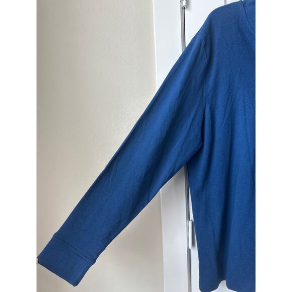 St. John’s Bay Estate Blue 1/4 Zip Up Jersey Sweater Men’s XL 100% Cotton Comfy - Picture 5 of 5